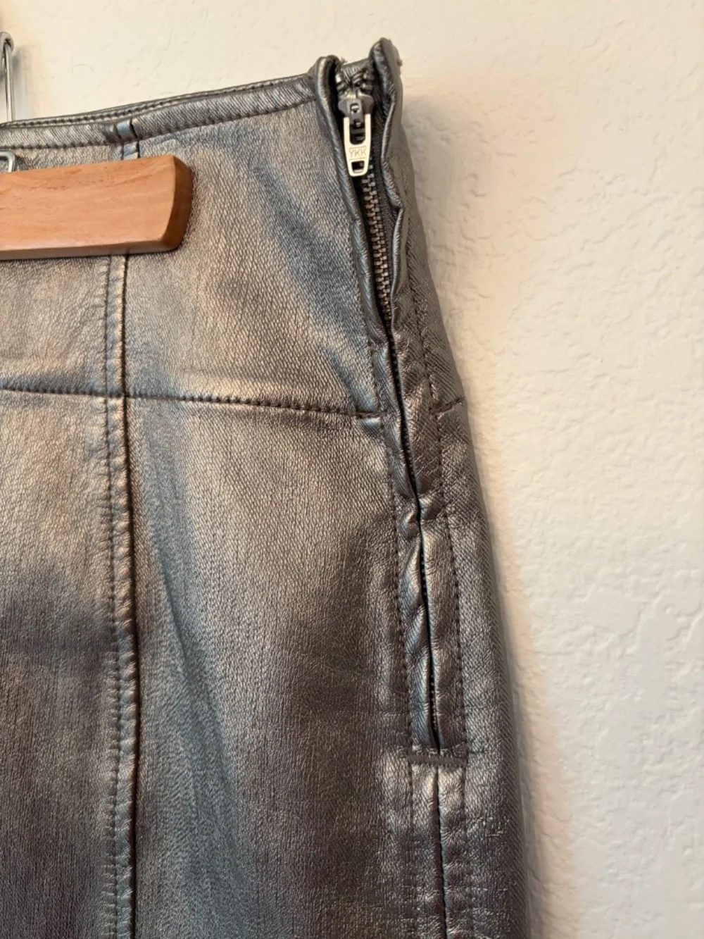 Free People metallic mini skirt